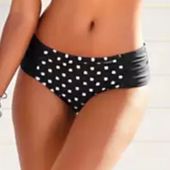 Two piece Polka Dot Swim Suit size Small bikini top & bottom - Picture 1 of 7